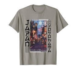 Yokohama City Retro Japón Estética Calles de Yokohama Camiseta