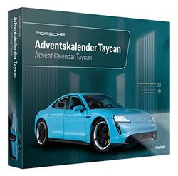 Franzis Verlag GmbH Porsche Taycan 67203 Adventskalender, Ljusblå, 21 x 10 x 21 cm