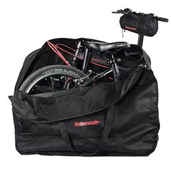 CamGo Borsa pieghevole per bici da 50,8 cm, impermeabile, da viaggio, per auto, treno, aereo (nero, 50,8 cm)