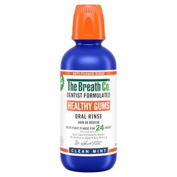 The Breath Co. Collutorio Protezione Gencives, Formula sviluppata da un dentista, aiuta a combattere la placca dentale per 24h*, rinfresca l'alito, senza alcol, non punge, 500ml