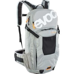 EVOC FR ENDURO 16 fietsrugzak, rugzak voor fietstochten (LITESHIELD RUGBESCHERMING 95%, helmhouder, beschermers, gereedschapsvak, compartiment voor drinkblaas 3l, maat: S), steengrijs