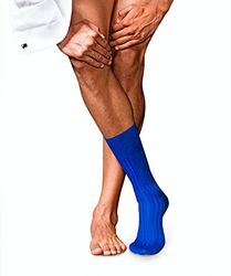 FALKE Heren Sokken No. 13 M SO Katoen eenkleurig 1 Paar, Blauw (Olympic 6940), 43-44