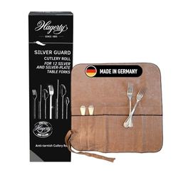 Hagerty Silver Guard Cutlery Roll Custodia per posate d'argento e placcate 43,5x43 cm I Pratica custodia antiossidante posate d'argento I Portaposate da 12 per forchette