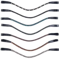 HKM Precious Hoofdbanden Svart/Grå/Vit Fullblod