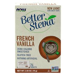 NOW Foods Better Stevia Packets, French Vanilla - 75 packets