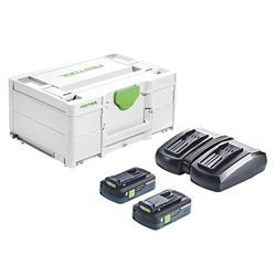 Festool Energieset SYS 18V 2x4,0/TCL 6 DUO (met accupacks BP 18 Li 4,0, snellader), in systainer