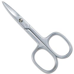 CREDO Nail Scissors 8 cm Curved Rounded Tips Matt Chrome
