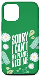 Coque pour iPhone 12/12 Pro Gardener Plant Lover Botanical Cactus Daisy Eco Botanist