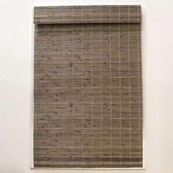 Radiance Cordless Driftwood Dockside Flatstick Persiana romana de bambu de 29 x 64 polegadas, madeira flutuante, 74 W x 163 H cm