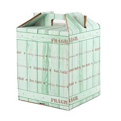 ONLY BOXES Lot de 10 boîtes en carton pour lot et paniers de Noël avec impression de Noël pour boîte à pain, bouteilles, lot de 9 bouteilles