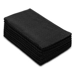 Cotton Craft – 4 Pack euro-cafe waffle Weave Terry asciugamani da cucina – bianco – 100% pure 2 ply Cotton
