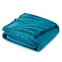 Bedsure Fleecefilt sofföverdrag – mångsidig filt fluffigt mjukt överkast för säng och soffa tvilling/dubbel, blågrön, 150 x 200 cm