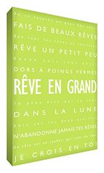 Feel Good Art Moderne et Typographique Toile sur Cadre Mural de Style Vert Citron 91 x 60 cm