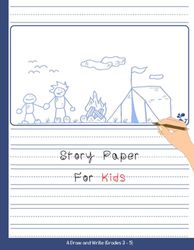 Story Paper For Kids a Draw and Write (Grades 3 - 5): Primary Composition Notebook & Drawing Journal With Picture Space