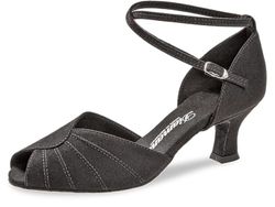 Diamant Donne Scarpe da Ballo 027-064-040 - Nubuk Nero - 5 cm Latino - Misura: UK 3