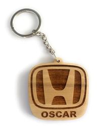 Portachiavi o calamita personalizzato in legno Faltec compatibile con HONDA - personalizza con il tuo nome o con la targa della macchina - logo macchina