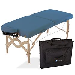 EARTHLITE Avalon Premium Table de massage portable - Incl. étui de rangement, têtière souple et autoajustable et coussin à mémoire de forme (75 cm x182,5 cm)
