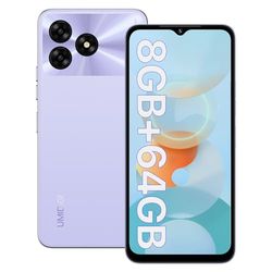 UMIDIGI G5A Mobiele telefoon 8 GB (4 + 4) RAM, 64 GB/uitbreidbaar 1 TB, Android 13 smartphone, 5000 mAh, 6,52 inch HD+, 13 MP + 5 MP, Dual SIM 4G/Fingerprint/Face ID/GPS