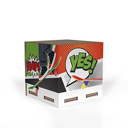 Boîte à jeux Hip Hop pour chambre d'enfant avec illustration street music. Petite taille 24 cm