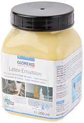 GLOREX 6 2703 000 - Latex Emulsion, 200 ml, lufthärtende, natürliche Formbaumasse auf 1-Komponentenbasis vom Kautschukbaum, hautverträglich, färbbar