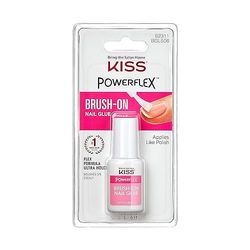 KISS Powerflex Brush-On Nail Glue, Flex Formula for Ultra Hold of False Nails, Instantly Repairs Breaks and Tears