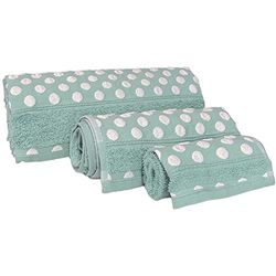Set di 3 asciugamani da bagno in cotone di raso 450 g/m2, da 50 x 30; 100 x 50; 150 x 100 cm