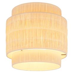 BRILONER Lámpara de techo con pantalla de rafia, casquillo E27, máx. 10 W, lámpara de techo, boho, estética, lámpara, lámpara de salón, 30 x 32 cm (DxH), nature