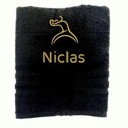 Asciugamano personalizzato con nome Nome sportivo splendidamente ricamato Asciugamano da bagno Asciugamano in cotone 100% personalizzato con nome (100 x 50 cm, Boxe)