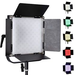 Rollei Panneau LED 900 RVB avec 360 Nuances de Couleur, 70 W de Puissance, contrôlable par Application et Batterie optionnelle. Lampe LED avec température de Couleur réglable Individuellement.
