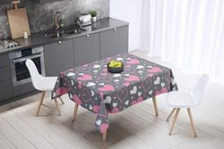 Bonamaison, Anti-moisissure, Séchage Rapide, Résistant aux Taches, Lavable en Machine, 100% Polyester Nappe de Table (140cm x 140cm) - Conçu et Fabriqué en Turquie