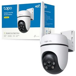 Tapo C501GW Pan/Tilt 4G LTE Outdoor Security Camera, No WiFi Needed, 1080P Full HD, 360° Motion Tracking, No Monthly Fee, AI Detection, Starlight Colour Night Vision, Dual Mode 4G SIM card or PoE