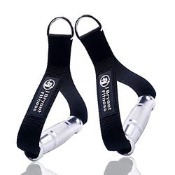 J Bryant Handtag för kabelmaskin, fitness, metall, gym, fäste, kraftig aluminiumlegering, hållbara träningshandtag för motståndsband, remskiva, LAT, pull down-system, svart, tjock