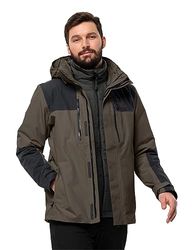 Jack Wolfskin Jasper-Chaqueta 3 en 1 M, Café frío, L para Hombre