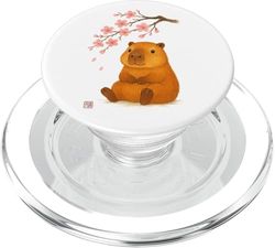 Capibara Japonés Cherry Blossom Japón Niños Niñas Niños PopSockets PopGrip para MagSafe