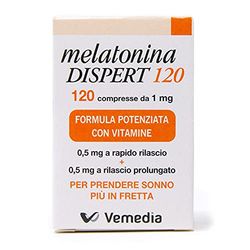 vemedia Melatonina Dispert, A Base Di Melatonina E Arricchito Con Vitamine, color Bianco, 120 Unità