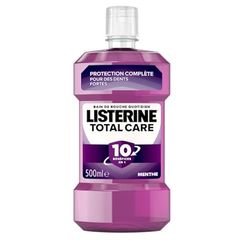 Listerine Bain de Bouche Quotidien Total Care (bouteille de 500 ml) – Soin bucco-dentaire protection émail 10 bénéfices en 1 – Haleine fraîche durable
