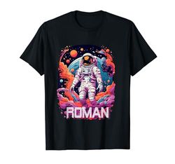 ROMAN - Nome ragazzo simpatico con un astronauta cool Maglietta