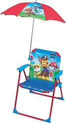 Fun House PAT PATROUILLE Chaise pliante avec parasol pour enfant, Acier, Bleu, 38x8x50 cm