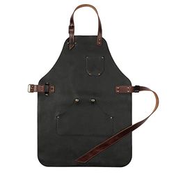 Otto Angelino Tablier de Cuisine en Cuir véritable pour Enfants avec Poches à Outils