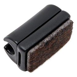 Adsamm® / 16 x Patins pour chaises et Tables à piètement Luge avec Feutre/Noir/Ø 6-7 mm/Rond/Patin de Meuble avec Base échangeable en Feutre pour mobilier à Cadre Tubulaire