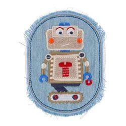 HKM 10233624 Applique, Blu/Marrone, 78 mm x 102 mm