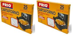 FRIO - Carta Forno per Friggitrici ad Aria - 25 Fogli Quadrati 23x23 cm - Cottura Sana e Salutare. Formato quadrato, adatto a tutte le Airfryer, Carta Air Fryer Quadrata (Confezione da 2)