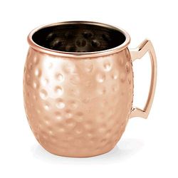 WAS 2030 414 Moscow Mule Mug martelé en acier chromé Hauteur 9 cm 0,414L