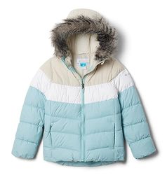 Columbia Arctic Blast Jacket, Giacca Da Sci Bambina, Aqua Haze/White/Dark Stone, Taglia XS