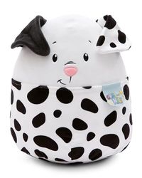 NICI- Coussin Chill Dalmatien 30cm Blanc-Oreiller Doux pour Les garçons, Les Filles, Les bébés et Les Amateurs de Peluches-idéal pour la Maison, la Maternelle ou en déplacement, 49887