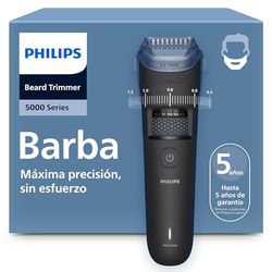 Philips Recortadora de barba series 5000, Hombre, Cuchillas autoafilables, 40 posiciones ajustables, Sensor de Barba, Sistema recogedor de vello, 100% Resistente al agua, funda viaje, BT5765/15