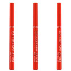 Catrice Calligraph Artist Matte Liner, Eyeliner, n. 080, rosso, risultato immediato, colore intenso, opaco, vegano, senza particelle di microplastica, senza nanoparticelle, senza profumo, confezione