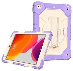 Etui voor Samsung Galaxy Tab A7 Lite 8,7 inch SM-T220 / T225, schokbestendig, robuust, met draaibare standaard, penhouder, polsriem, schouderriem voor kinderen