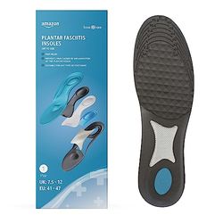 Amazon Basic Care - Fasciite plamtaire semelles, Bleu, Pointure 41/47, lot de 1