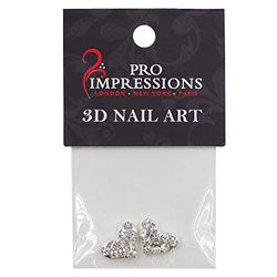 Pro Impressions 3D Nail Art Hearts 2-Piece, No.6